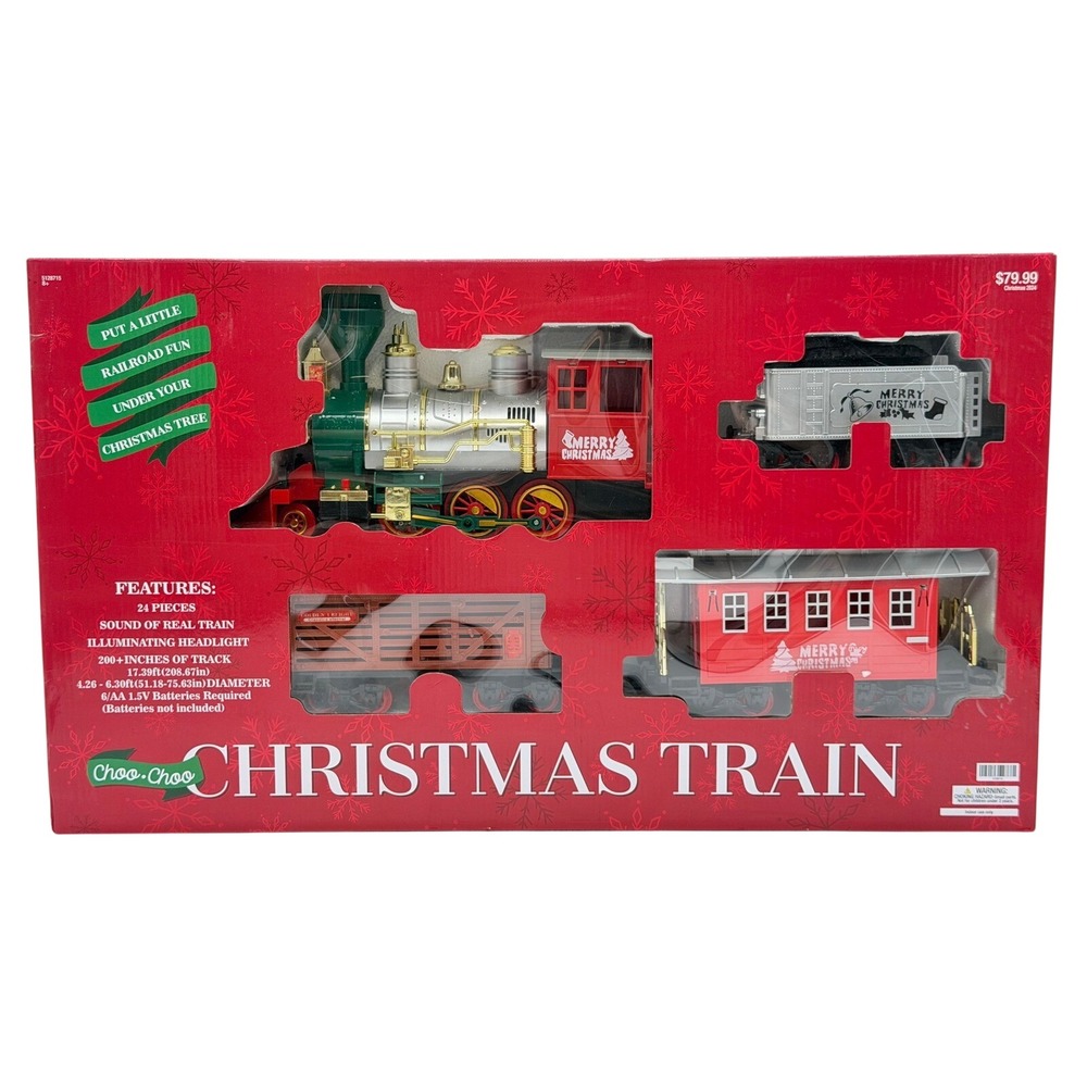 Hobby Lobby Choo-Choo Christmas Holiday Train Set w/ Track Battery‎ Operated